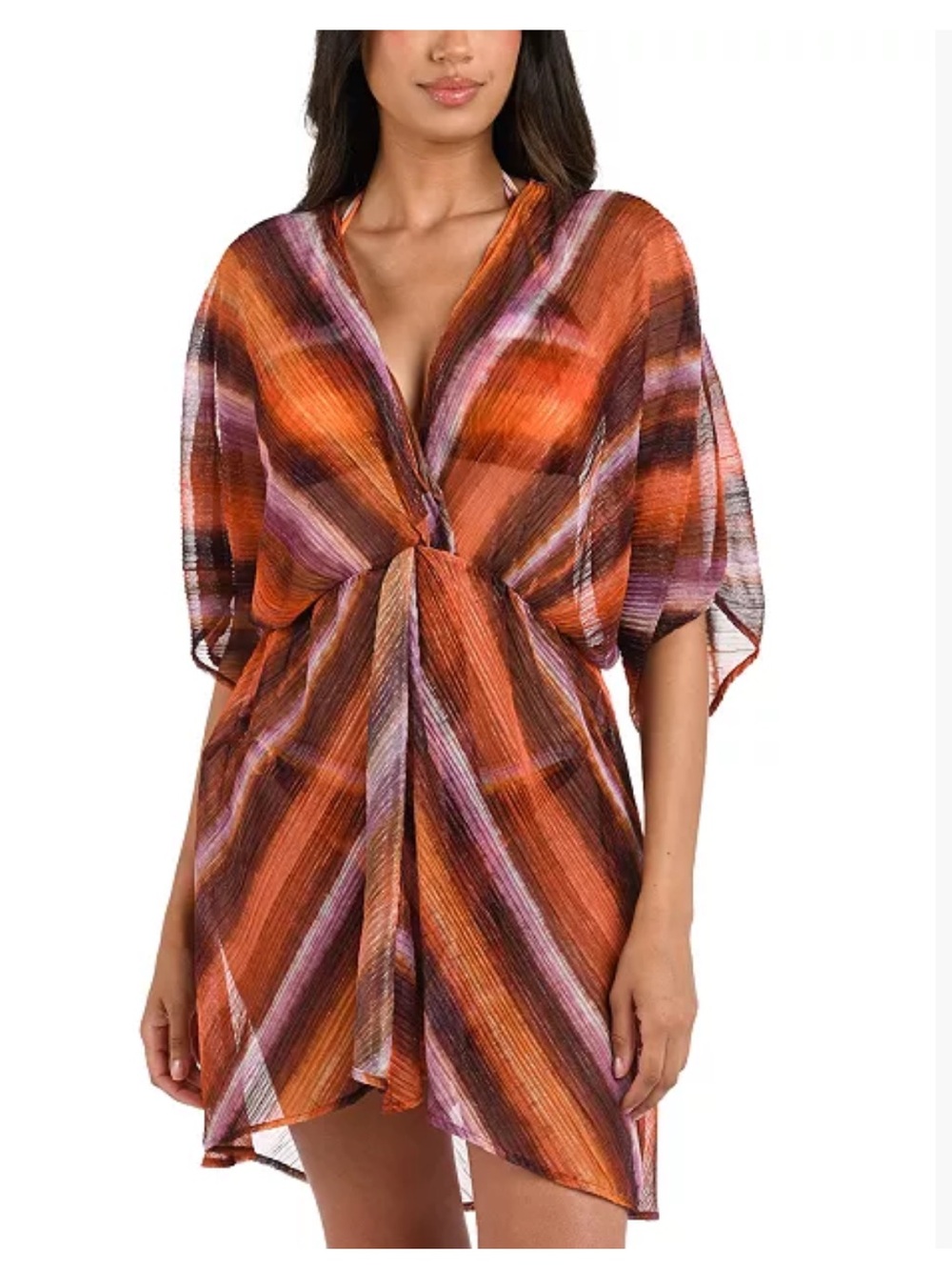 La Blanca Women's Horizon Twist Wrap Cover-Up Dress NWT